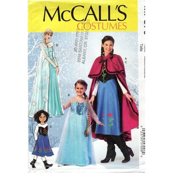 McCalls MP370/MP381 Costume Sewing Pattern Misses Sizes S-XL Elsa Anna Capes - Picture 1 of 2